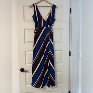 Striped Maxi Wrap Dress